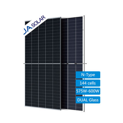 JA Solar Panel Deep Blue 575W 580W 585W 590W 595W 600W Bifacial Double Glass PV Modules