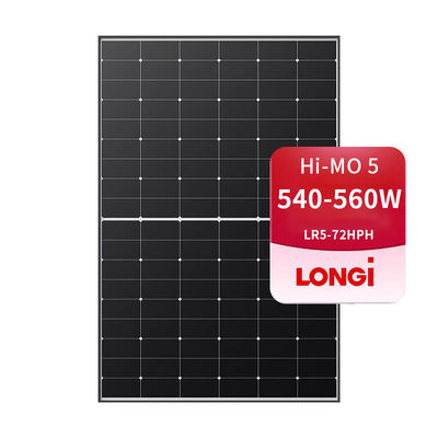 Panel Efficiency 21.7% LONGi Hi-Mo 5 Tier 1 Solar Panels 545w 560w 500w with Silvery Frame