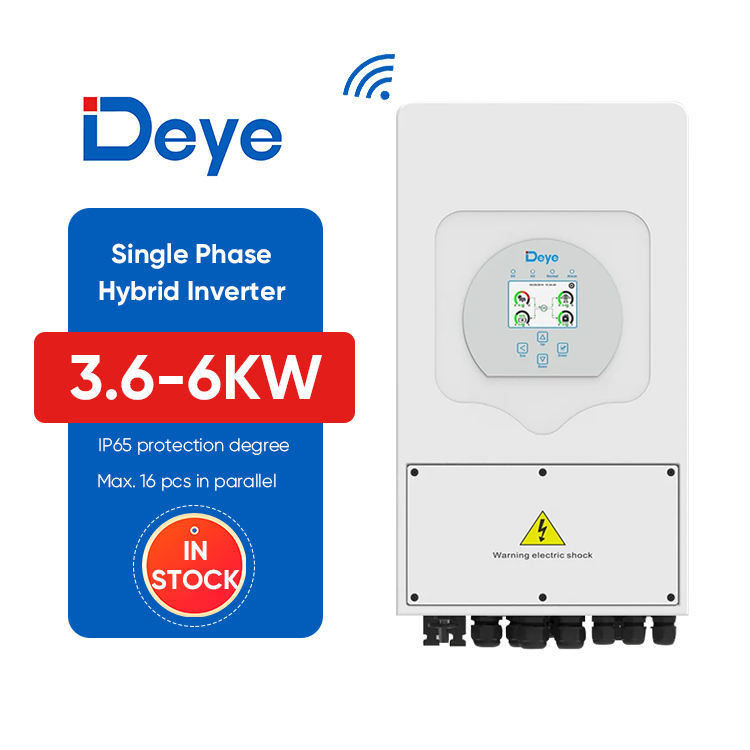 IEC Certified Deye SUN 6K SG03 LP1-EU Hybrid Solar Inverter Single ...