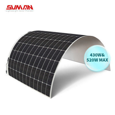 Light Weight Sunman Mono Solar Flexible Panel with 430W/520W and 166mmx166mm Cell Size