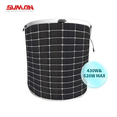 Light Weight Sunman Mono Solar Flexible Panel with 430W/520W and 166mmx166mm Cell Size
