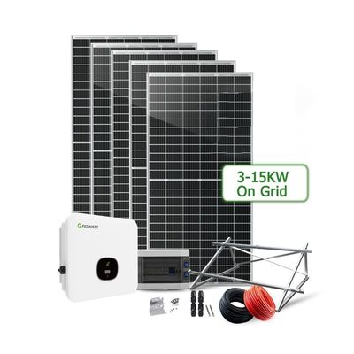 8kw On Grid Solar Panel Energy System with 24-hour Work Time Output Voltage 110V-240V