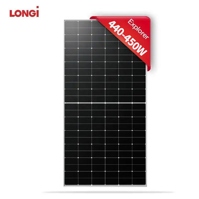 Longi 440w 445w 450w Solar Panel Over One Years Decay 0.40% and 23% Panel Efficiency