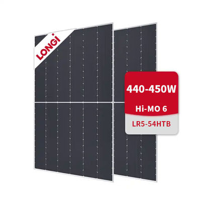 LONGi Hi-MO 6 LR5-54HTB 440-450M Half Cell Bifacial Solar Panels All Black 440W-450W 23%