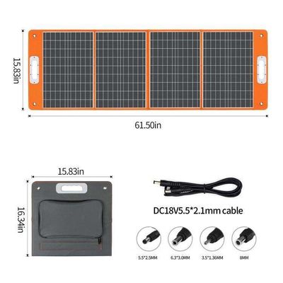 Foldable Solar Panel Backup Generator 300W with Black Panel Efficiency 21.5%-23.5%