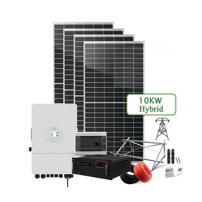 Monocrystalline Silicon 5KW 8KW 10KW Solar Power System Kit Hybrid Complete for Home