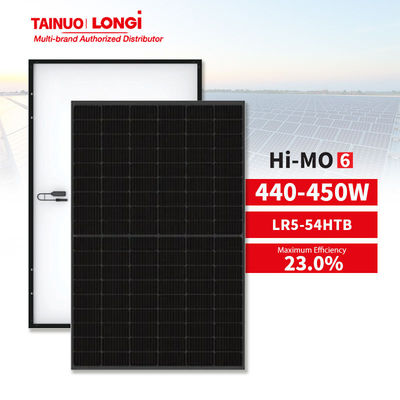 Longi Solar LR5-54HTB Full Black 450W PV Panel for Residential Solar Energy Solutions