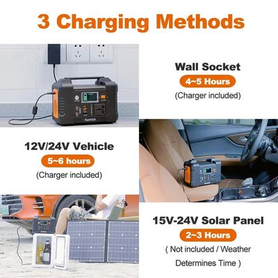 500W Solar Rechargeable Lithium Battery Portable Power Station with MPPT Controller