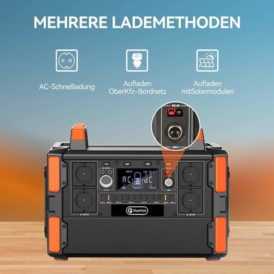 FlashFish 1000w Lifepo4 Lithium Iron Phosphate Battery Power Station with Solar Panel