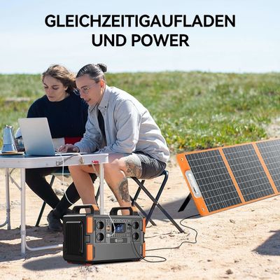 FlashFish 1000w Lifepo4 Lithium Iron Phosphate Battery Power Station with Solar Panel