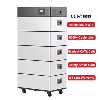 Stackable Modular 51.2v Lifepo4 Lithium Ion Home Solar System 6000 Times 208Ah Energy Storage Battery
