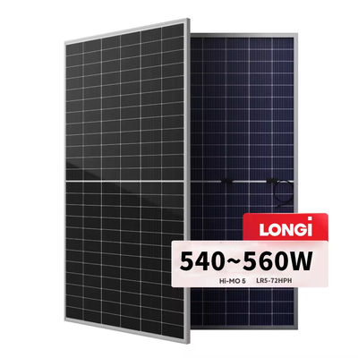Power Tolerance 0-3% Silvery Solar Panels Mono 550 Watt 560 Watt for Solar Solution
