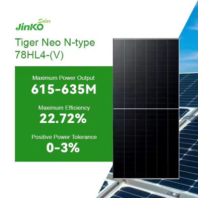 630w Jinko Solar Tiger Neo N-Type MBB 16BB TOPCON 78 Half Cells Mono Solar Panels