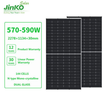 575W Jinko Tiger Neo N-type 72HL4-BDV Bifacial Solar Panels for Solar Energy System