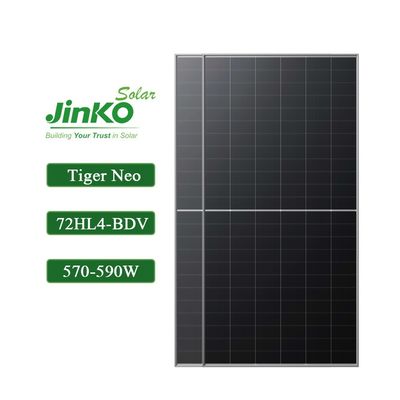 570W-590W Jinko Tiger Neo Bifacial Dual Class N-Type 72HL4-BDV Solar Panel PV Module