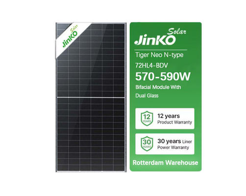 Jinko Solar Panel 550w 570w 575w 580w 585w 590w 600w Bifacial Jinko Tiger Neo N-type 72HL4-BDV