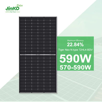 Jinko Solar Tiger Neo N-type PV Solar Panels 590W 585W 580W 575W 570W for On Grid Solar System