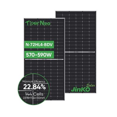Jinko Solar 565-585W Tiger Neo N-type PV Modules with 144 Cells and Power Tolerance