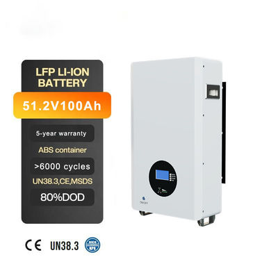 16S1P 5kWh To 30kWh Wall Mounted Home Solar Energy Storage System with 6000 Cycle Life