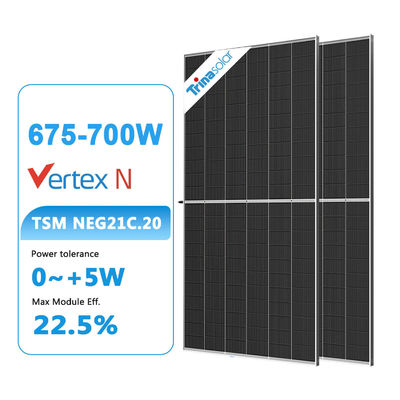 182mm Half Cut Cell N-Type NEG 21C.20 675W 680W 690W 695W 700W Bifacial PV Panel TSM-NEG21C.20