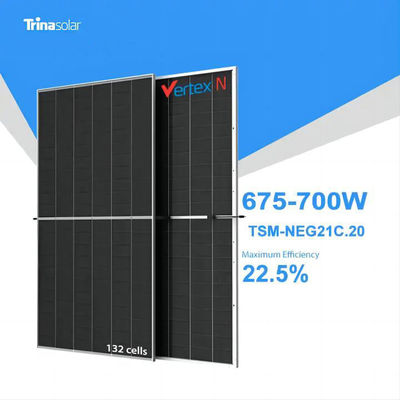 Anodized Aluminium Alloy Frame 700W 650W 690W Solar Panel Kit for Commercial Solar Power