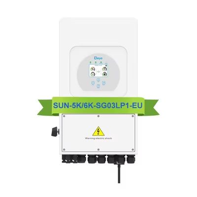 50/60Hz Output Frequency Deye SUN-3.6 5 6K-SG03LP1-EU 8kw Hybrid Solar Power Inverter