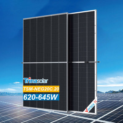 Trina Vertex N type 640W 645W bifacial dual glass monocrystalline module solar panel array for home