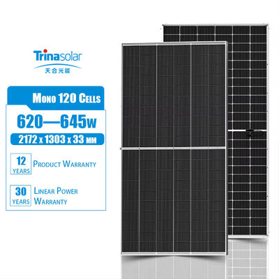 Bifacial Solar Panels N-Type 620w 625w 630w 635w 640w 645w for 210mmx210mm Cell Size