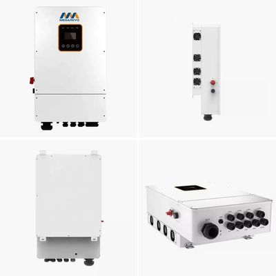 LCD Display Megarevo Hybrid Inverter R5KLNA 8kw 10kw 120 240Vac Split Phase Off Grid Solar Inverter For Home