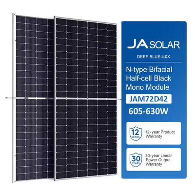 Front Snow Load Resistant N-Type Solar Panels 630W 610W 615W 620W 625W 635W All Black