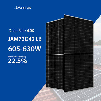 605W-635W N-type Bifacial Double Glass Mono Solar Module with 22.5% Panel Efficiency