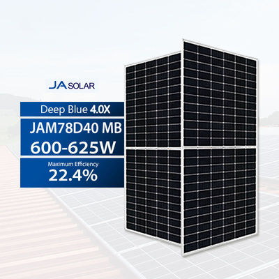 IP68 Junction Box JA Solar Deep Blue 4.0 600-625W Bifacial PV Module Mono Solar Panels
