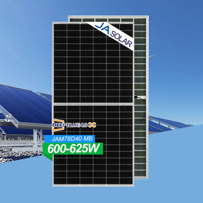 JA N-type Bifacial Dual Glass Half Cut Mono Module 615W 620W 625W Solar Panel