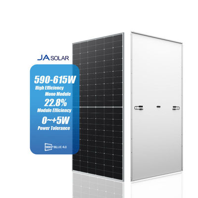 300W Mono Panel 590-615 590w 595w 600w 610w 615w Half-Cut Bifacial with Glass Front Cover