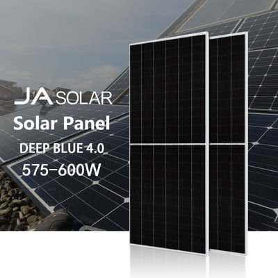 Anodized Aluminium Alloy Frame 600W Bifacial JAsolar Solar Panels for On Grid System