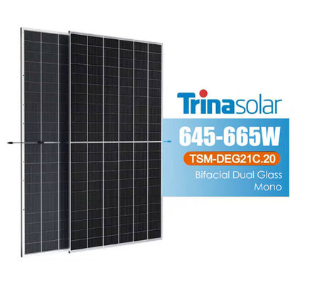 IP68 Rated Junction Box Trina Solar 645W 650W 655W 660W 665W 670W Solar Power Panels