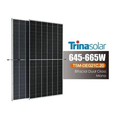 Trina 645 Watt 665w PV Modules 11BB 12BB PERC Type Mono Solar Panels for Your Benefit
