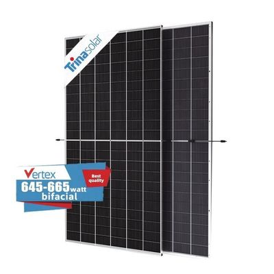 TSM Solar DEG21C.20 Solar Panels 645W 650W 660W 665W Module Dual Glass Bifacial Vertex