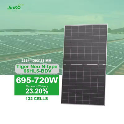 695W 700W 710W 715W 720 Watt Bifacial Dual Glass Solar Photovoltaic Panel With Power Tolerance Of 0- 3%