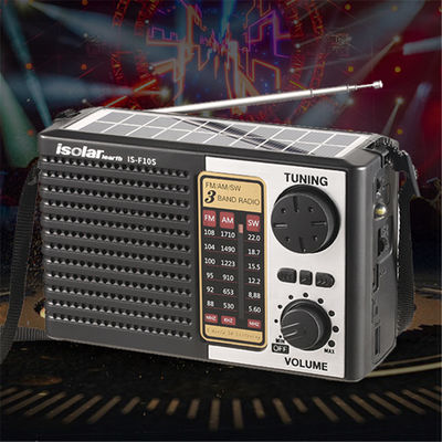 Classic Style Outdoor Solar Powered Radio Am Fm Sw Multi Bands With Speaker LED Light