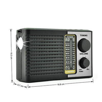 Home Fm Am Sw Solar Powered Portable Radio 2W With Speaker And LED Light