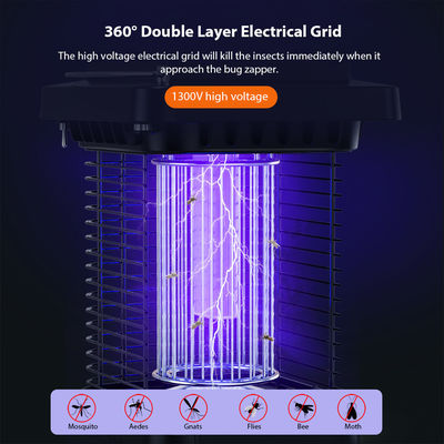 365nm LED Solar Powered Led Mosquito Killer Lamp Weather Resistance
