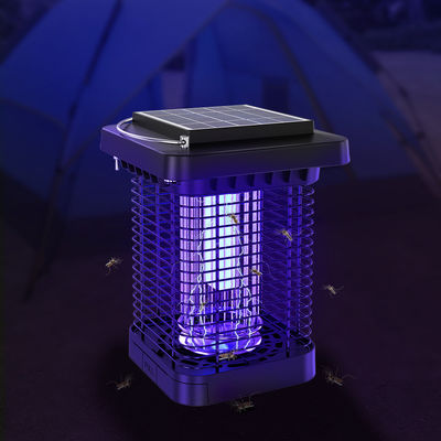 Waterproof Solar Mosquito Killer Lamp Pest Control Rechargeable Electric Shock Mosquito Killing Lamp Uv Led Garden Fly Trap Lamp