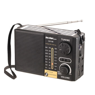 Portable Rechargeable Usb Home Wireless Speaker AM FM SW Multi Band Radio with Speaker LED Light Solar Panel