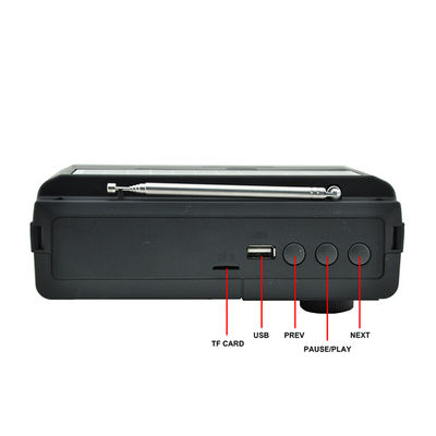 Portable Rechargeable Usb Home Wireless Speaker AM FM SW Multi Band Radio with Speaker LED Light Solar Panel