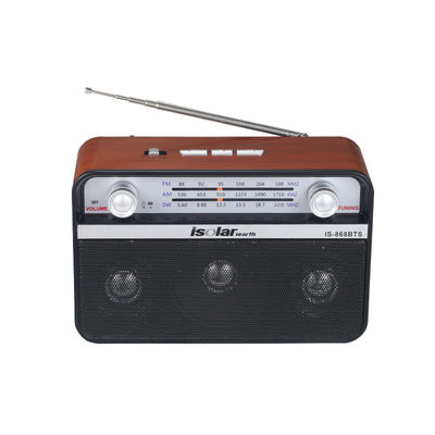 Mp3 Fm Am Sw 3 Band Solar Powered Radio Retro Wireless Speaker Solar Flashlight Radio