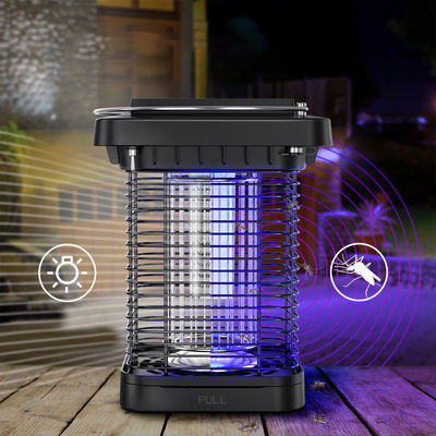 1300V USB Rechargeable Solar Powered Bug Zapper Lantern Mosquito Zapper Lamp UV Cold White