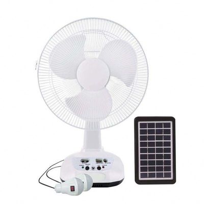 Best-Sale AC/DC Operation Metal Grill 12 Inches 3 Blades Rechargeable Home Solar Fans Rechargeable Electric Fan
