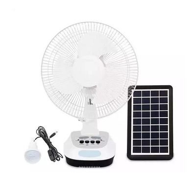 Best-Sale AC/DC Operation Metal Grill 12 Inches 3 Blades Rechargeable Home Solar Fans Rechargeable Electric Fan