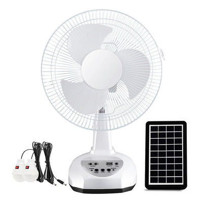 12inch 16inch Solar Fan with Light  Solar Electric Fan Cooling Rechargeable Table Fan Solar Fan with Solar Panel Solar